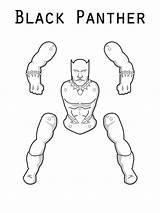 Panther Coloring Pages Printable Color Marvel Cut Kids Superhero Movie Print sketch template