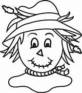 Scarecrow Coloring Printable Pages Crafts Halloween Sheets Pumpkin Choose Board sketch template