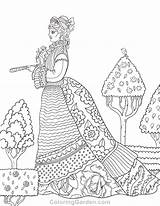 Coloring Pages Victorian Woman Adult Printable Cathedral Pdf Format Coloringgarden Dolls Russian Getcolorings Description Getdrawings Choose Board Sheets sketch template