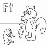 Coloring Pages Letter Alphabet Coloringpages4u Frog Fox Fish Flute Preschool sketch template
