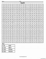 Multiplication Number Color Pixel Coloring Football Apple Pages Minecraft Division Square Basic Printable Squared Horse Squares Nfl Math Worksheet Player sketch template