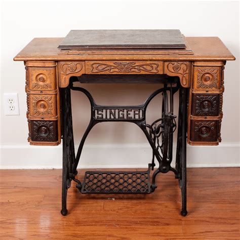 antique singer sewing machine cabinet ebth