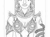 Coloring Cleopatra Pages Color Adults Ancient Getcolorings Getdrawings sketch template