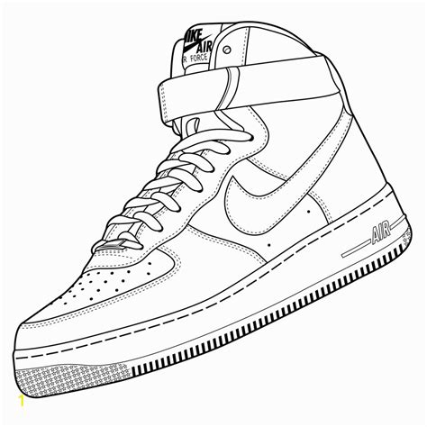 nike air force  coloring page divyajanan