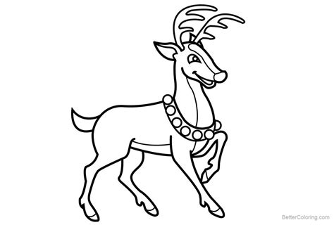 santa reindeer coloring pages  printable coloring pages