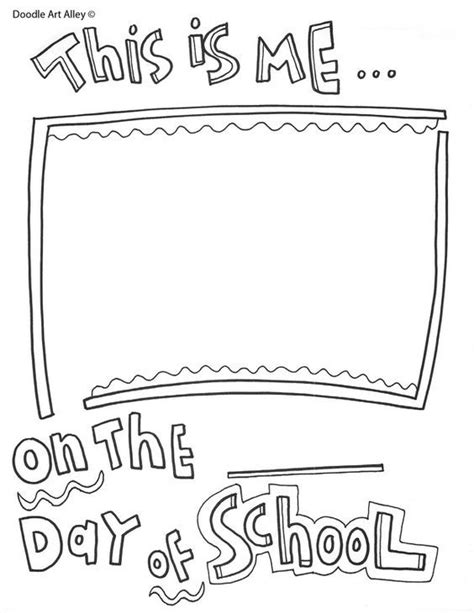 school coloring pages preschool memory book  day  school