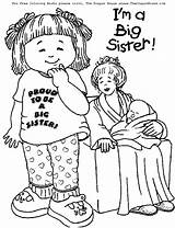Coloring Pages Baby Brother Big Shower Welcome Sister Sisters Printable Kids Little Adults Girls Proud Para Downloads Library Clipart Fat sketch template