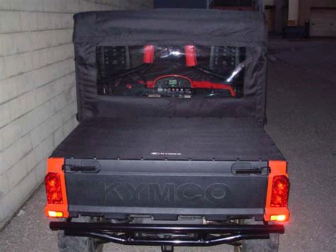kymco uxv   rear enclosure  window shockpros