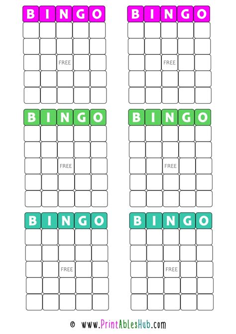 blank bingo cards printable