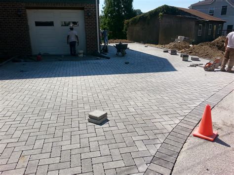 custom stoneworks design  permeable pavers  driveway  baltimore