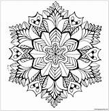 Mandala Online Owls Pages Coloring Color sketch template