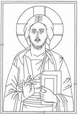Cristo Pantocratore Colorare Disegno Religiocando sketch template