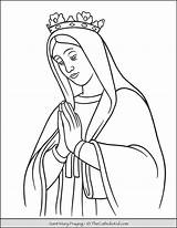 Mary Coloring Saint Praying Mother Blessed Pages Printable Colouring Kids Thecatholickid Sheets Visit Choose Board sketch template