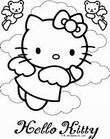 Kitty Hello Coloring Pages Printable Print Color Kids Colouring Sheets Cute Pdf Cartoon sketch template