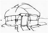 Yurt Coloring sketch template