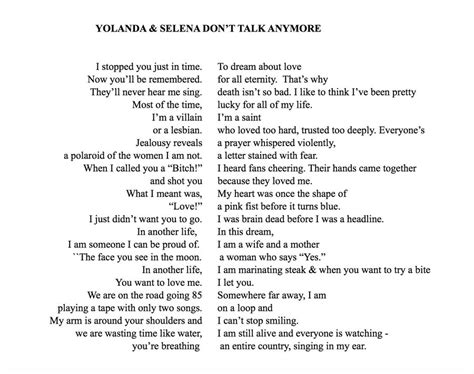 Melissa Lozada Oliva “yolanda And Selena Don’t Talk Anymore” English