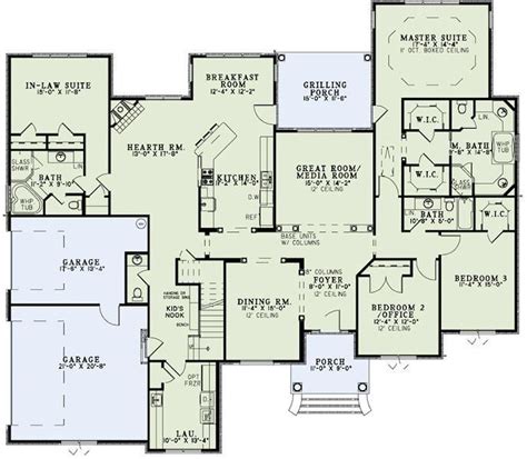 style house plans   separate inlaw suite