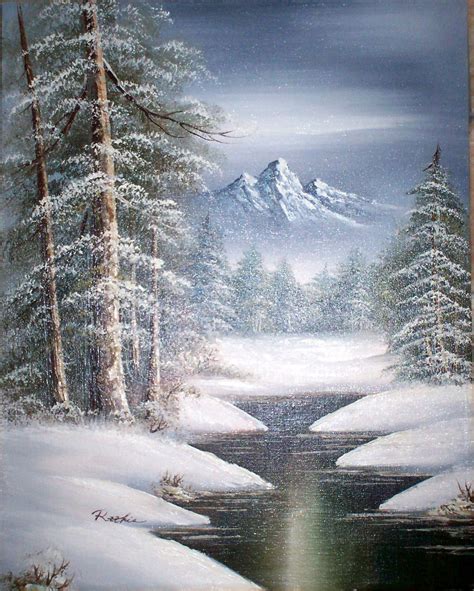 oil painting snow scenes  paintingvalleycom explore collection