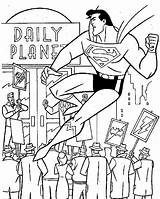 Coloring Pages Printable Superman Superhero Daily Planet Color Comic Book Kids Dc Front Books Print Super Heroes Bookmarks Library Popular sketch template