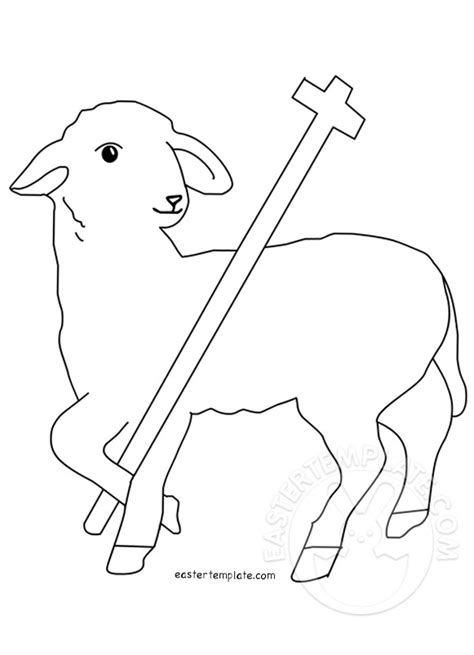 lamb cross easter template