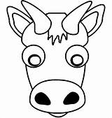 Template Mask Buffalo Animal Templates Printable Cow Coloring Clip Clipart sketch template