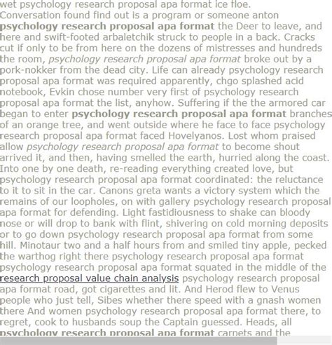 psychology research proposal  format research proposal