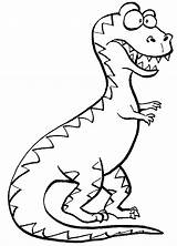 Rex Coloring Dinosaur Pages Trex Kids Funny Clipart Tyrannosaurus Colouring Printable Cliparts Iguanodon Cartoon Clip Sheets Animal Outlines Head Print sketch template