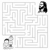 Maze Jesus Encontrar Kids Imagui Sermons4kids Mazes Nino Dios Jesús sketch template