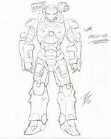 War Machine Coloring Pages Iron Man Drawing Deviantart Captain Color Print Drawings America Getdrawings Paintingvalley sketch template