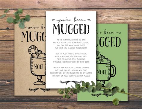 youve  mugged instant  printable christmas etsy