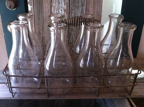 vintage milk bottles carrier