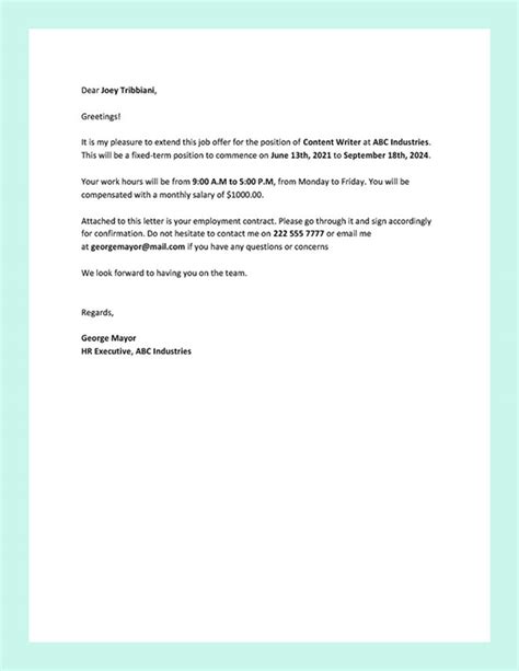 contract award letter template google docs word apple pages