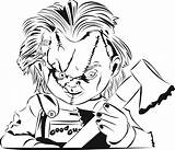 Chucky Coloring Pages Easy Halloween Drawings Scary sketch template