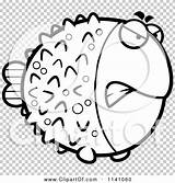 Blowfish Angry Outlined Thoman Cory sketch template