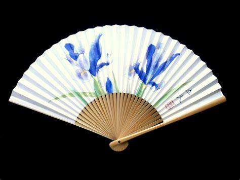 japanese hand fan japanese vintage folding fan flowers