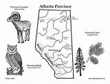 Alberta Province Map Location Canadian Color Labeling Biomes sketch template