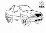 Suzuki Coloring Vitara Pages Grand Japan 4x4 Colorkid Transport Ford Jeep Cars Chevrolet Nissan Road Off sketch template