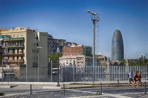 Torre Agbar Famous Tower Of Barcelona Stock Image Image