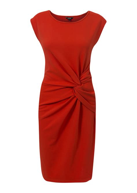 jurk knoop rood jurken jurkje werk grote maten mode