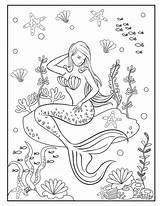 Meerjungfrau Meerjungfrauen Malvorlage Ausmalen Verbnow Fishes Seagrass sketch template