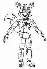 Fnaf Foxy Funtime Sister Location Coloring Pages Drawing Colouring Naf Deviantart Drawings Sketch sketch template
