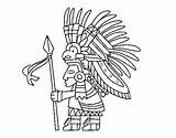 Azteca Guerrero Guerreros Asteca Aztec Guerriero Guerreiro Aztecas Azteco Cdn5 Medievales Culturas Acolore sketch template