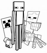Minecraft Coloring Pages Enderman Drawing Colouring Color Kids Printable Creeper Villager Template Pdf Drawings Print Halloween Templates Sheets Colorings Face sketch template