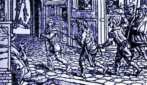 medieval crime and medieval punishment vagrant being punished in tudor