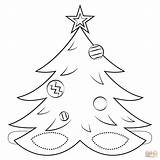 Coloring Christmas Tree Mask Pages Printable Drawing Paper sketch template