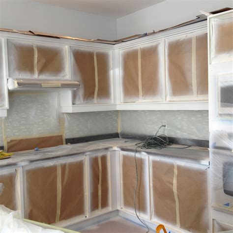 spray painting kitchen base cabinets kick plates crowns valances