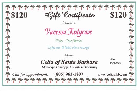 gift certificate wording examples fresh gift certificate template