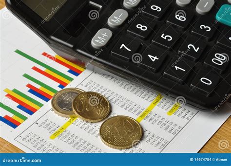 calculations stock photo image  finance calculator