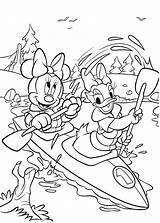 Minnie Daisy Rowing Coloring Pages Printable A4 Kids Description sketch template