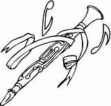 Clarinet Coloring Getdrawings sketch template